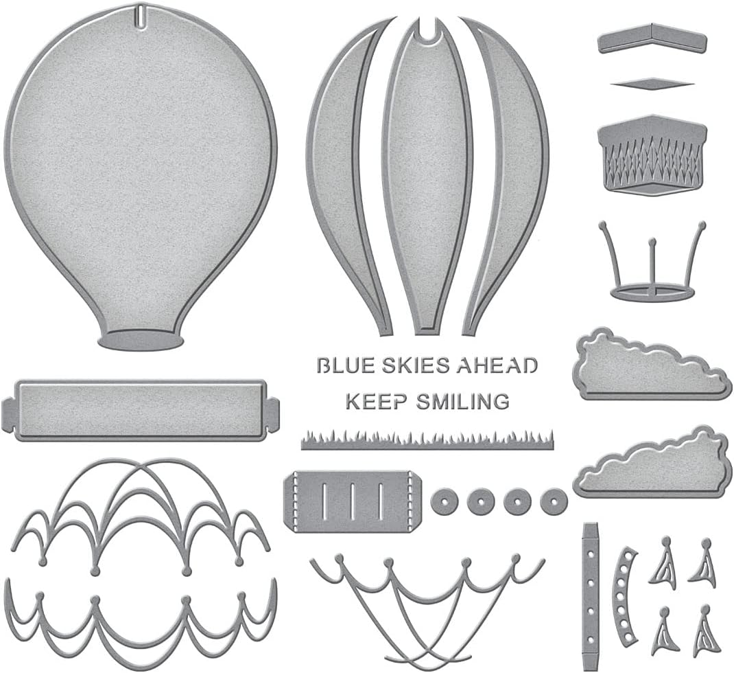Spellbinders 3D Vignette Hot Air Balloon Etched Die Set