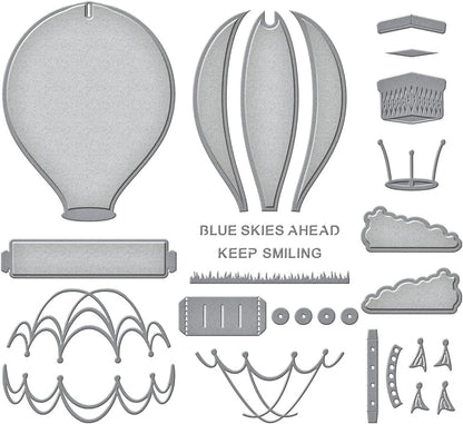 Spellbinders 3D Vignette Hot Air Balloon Etched Die Set