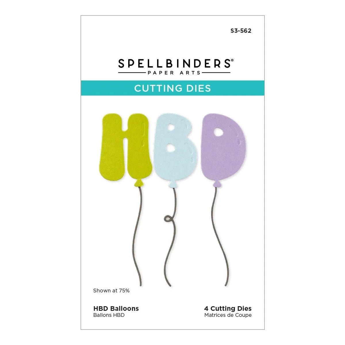 Spellbinders Aged to Perfection Dies Stamp Bundle Birthday Sentiments Balloons - Home-Crafts