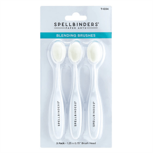 Spellbinders Blending Brushes 3-Pack - Ergonomic Handle for Ink Blending with Stencils & Cardmaking - Home-Crafts
