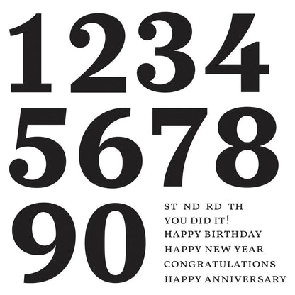 Spellbinders Bold Color Mix Numbers BetterPress Plates & Die Bundle BD-0911 - Home-Crafts