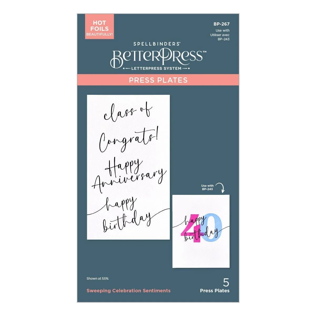 Spellbinders Bold Color Mix Numbers BetterPress Plates & Die Bundle BD-0911 - Home-Crafts