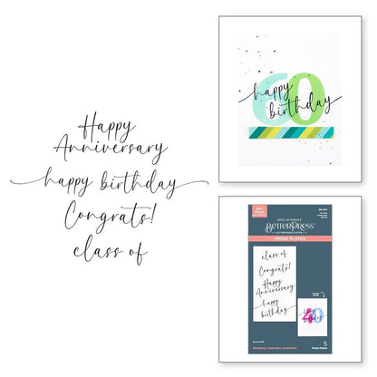 Spellbinders Bold Color Mix Numbers BetterPress Plates & Die Bundle BD-0911 - Home-Crafts