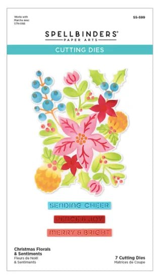 Spellbinders Christmas Florals & Sentiments Die and Stencil Bundle