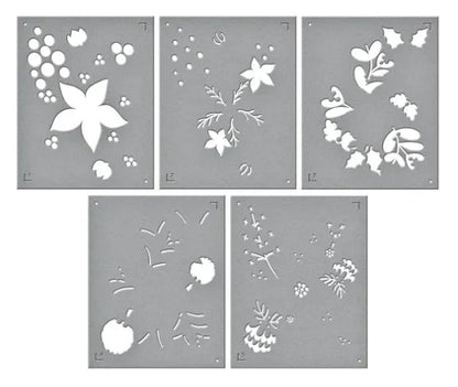 Spellbinders Christmas Florals & Sentiments Die and Stencil Bundle