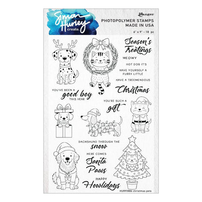Spellbinders Christmas Pets Stamp and Die Bundle Cats Dogs Punny Cards - Home-Crafts