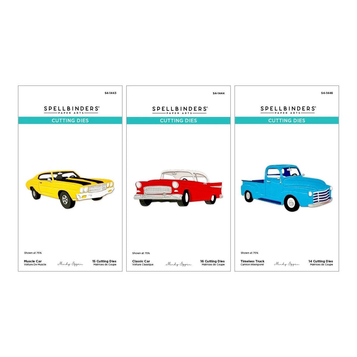 Spellbinders Classic Road Legends Car Truck Die Bundle Muscle Classic Timeless - Home-Crafts