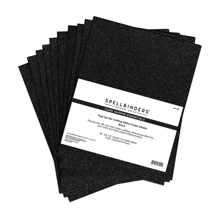 Spellbinders Die Cutting Glitter Foam Sheets - 10-Pack EVA Foam for 3D Paper Crafting & Pop-Ups - Home-Crafts