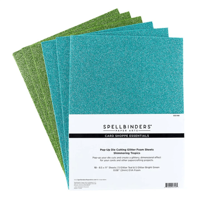 Spellbinders Die Cutting Glitter Foam Sheets - 10-Pack EVA Foam for 3D Paper Crafting & Pop-Ups - Home-Crafts