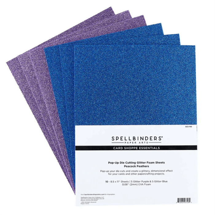 Spellbinders Die Cutting Glitter Foam Sheets - 10-Pack EVA Foam for 3D Paper Crafting & Pop-Ups - Home-Crafts