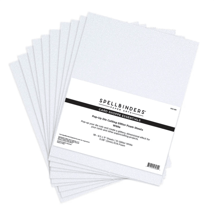 Spellbinders Die Cutting Glitter Foam Sheets - 10-Pack EVA Foam for 3D Paper Crafting & Pop-Ups - Home-Crafts