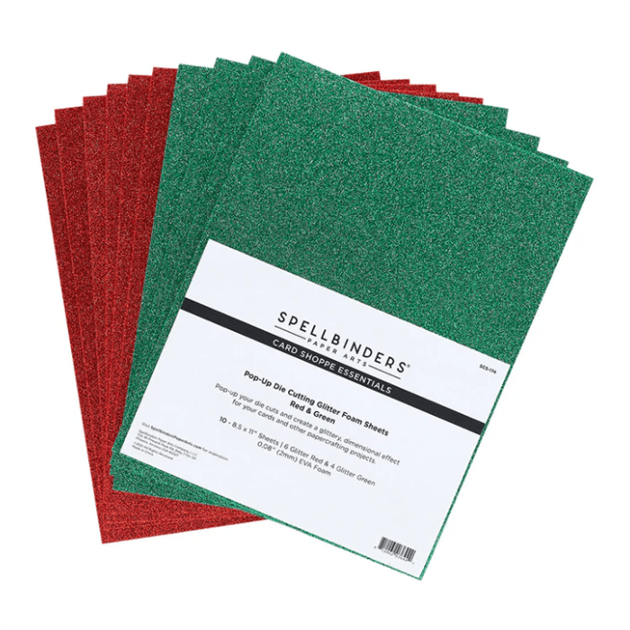 Spellbinders Die Cutting Glitter Foam Sheets - 10-Pack EVA Foam for 3D Paper Crafting & Pop-Ups - Home-Crafts