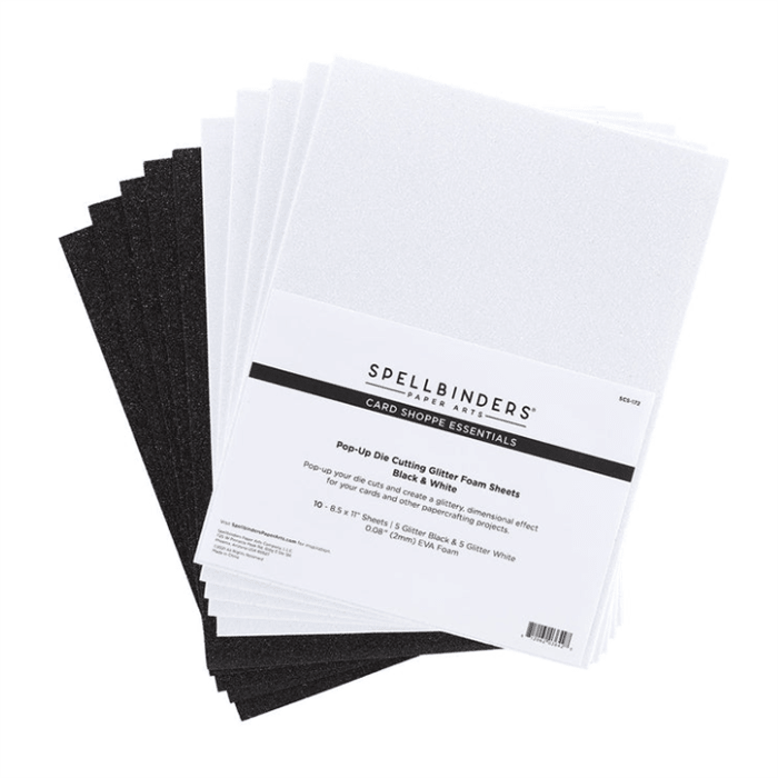 Spellbinders Die Cutting Glitter Foam Sheets - 10-Pack EVA Foam for 3D Paper Crafting & Pop-Ups - Home-Crafts