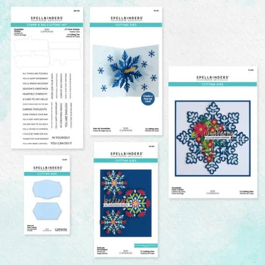 Spellbinders Etched Dies Bibi's Snowflake I Want It All Bundle by Bibi Cameron Includes Five Sets
