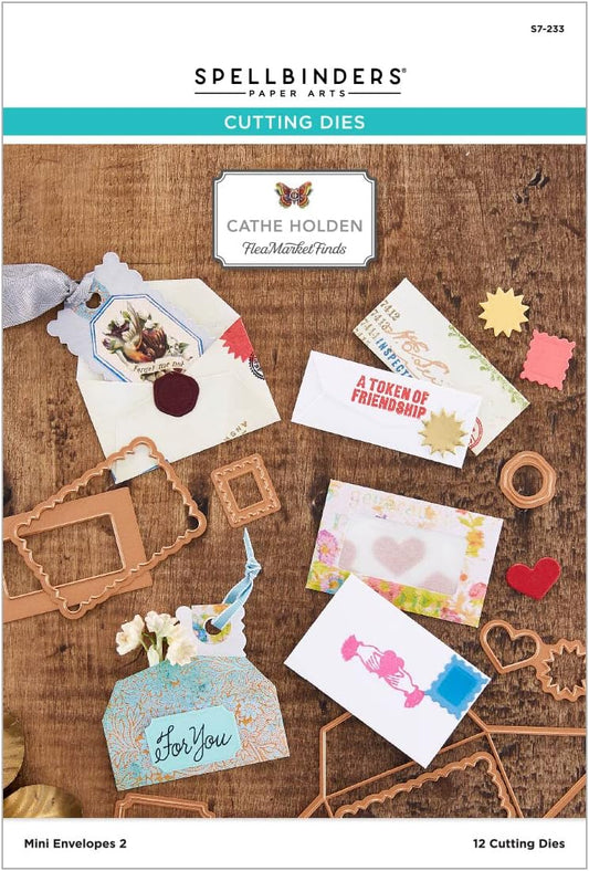 Spellbinders Etched Dies Mini Envelopes 2 - 12 Thin Metal Dies