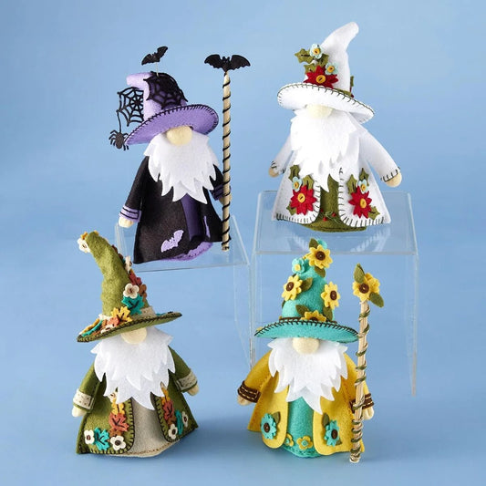 Spellbinders Fergus 3D Felt Die Bundle Gnome Autumn Winter Embellishments - Home-Crafts