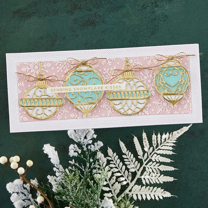 Spellbinders Flourished Ornament Slimline Etched Dies from The Christmas Flourish Collection by Becca Feeken