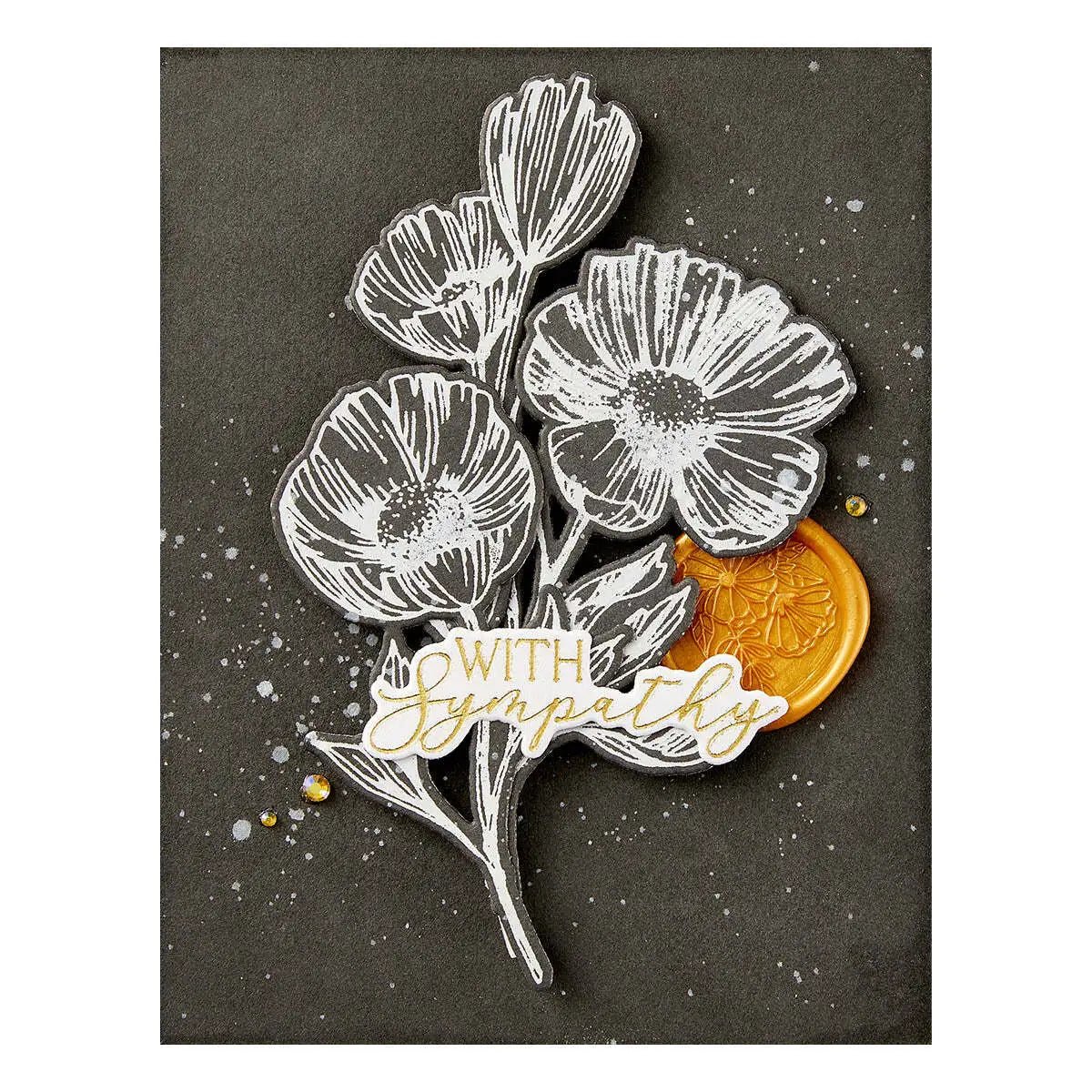 Spellbinders Flower Stems Press Plate & Die Set