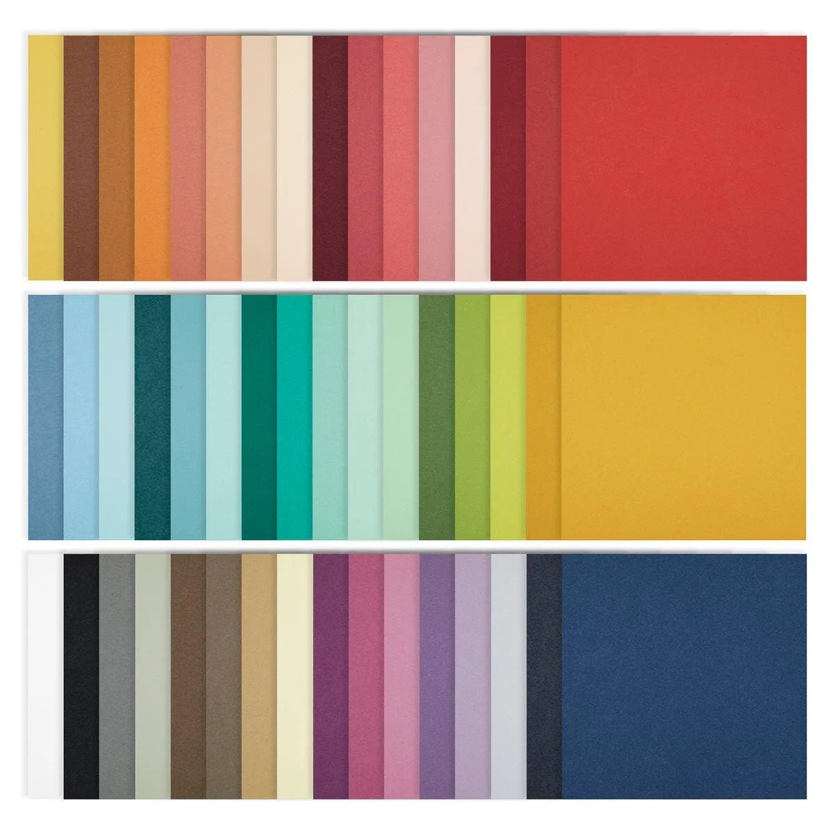 Spellbinders Full 48 ColorWheel Cardstock Pack 12x12 110lb 300gsm Smooth - Home-Crafts