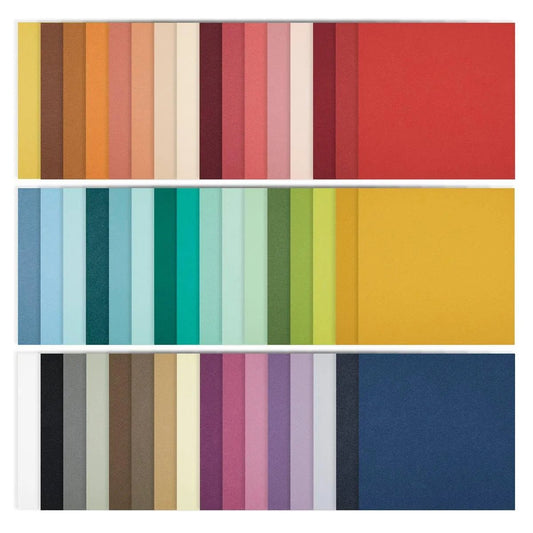 Spellbinders Full 48 ColorWheel Cardstock Pack 12x12 110lb 300gsm Smooth - Home-Crafts