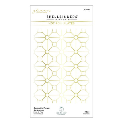 Spellbinders Geometric Flower Background Glimmer Hot Foil Plate
