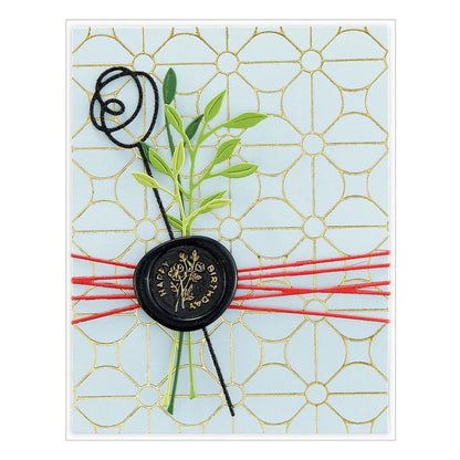 Spellbinders Geometric Flower Background Glimmer Hot Foil Plate