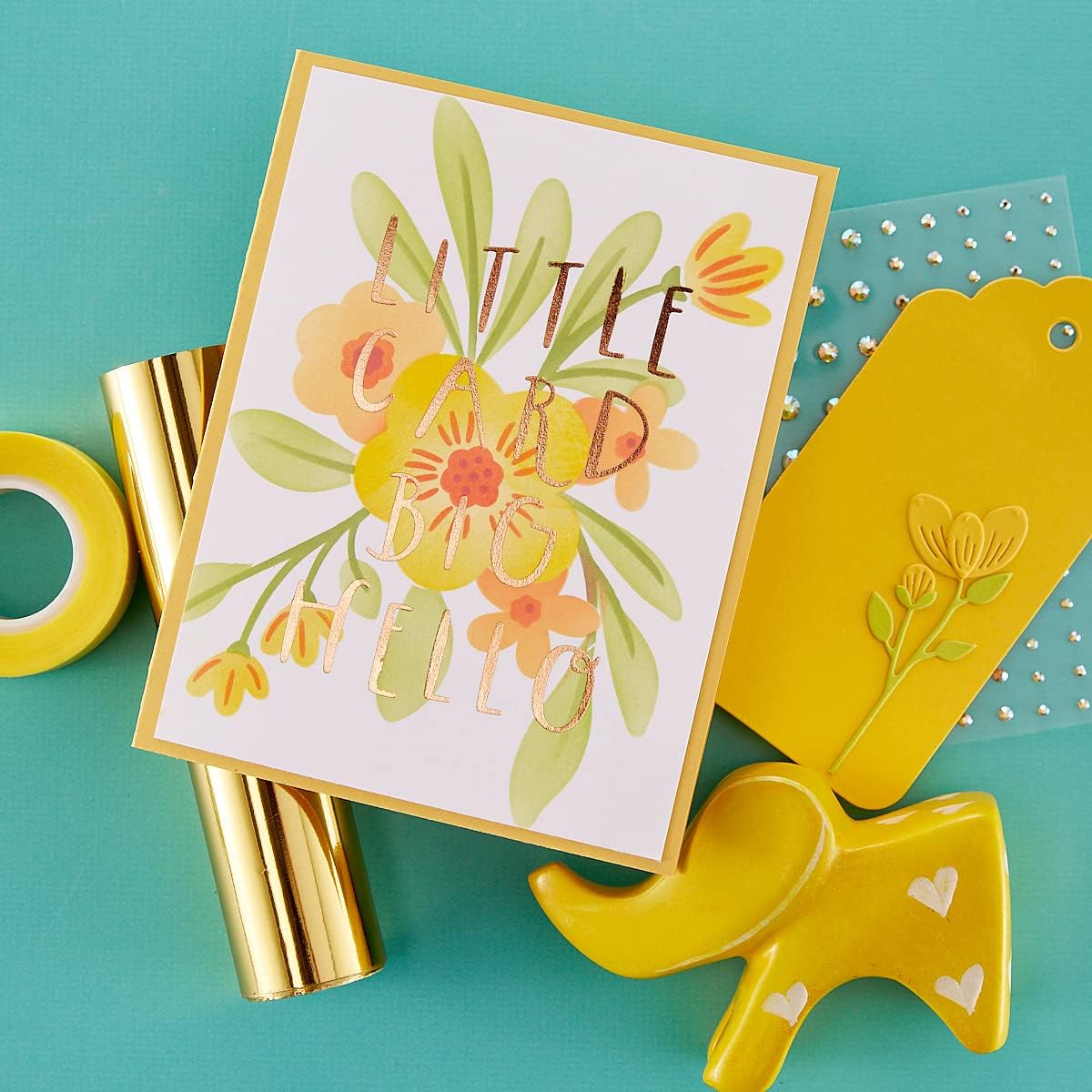 Spellbinders Hello Blooms Stencil & Die Bundle Sentiments Collection