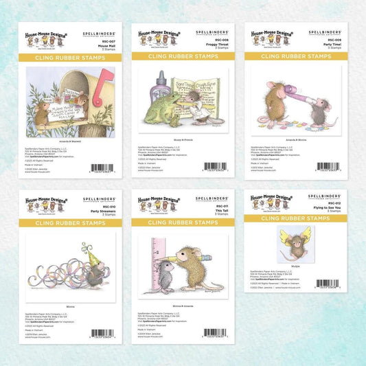 Spellbinders House-Mouse Every Day Bundle Stamps Mouse Mail Party Time - Home-Crafts