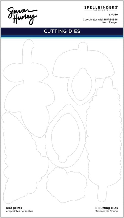 Spellbinders Leaf Prints Etched Dies - Eight Shapes - Compatible with Most Die-Cutting Machines