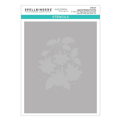 Spellbinders Magical Fuchsia Bundle Embossing Folder Press Die Stencil Set - Home-Crafts