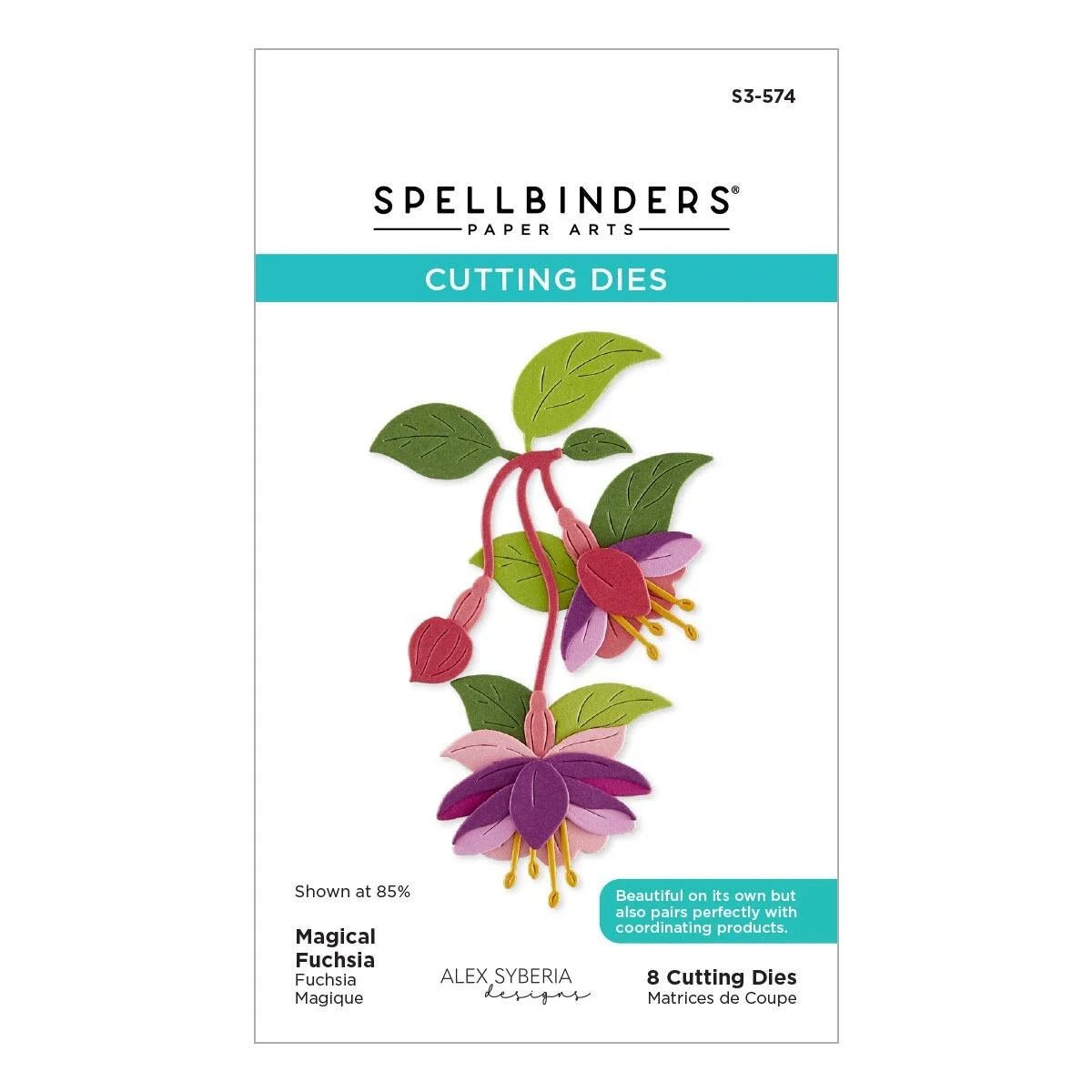Spellbinders Magical Fuchsia Bundle Embossing Folder Press Die Stencil Set - Home-Crafts