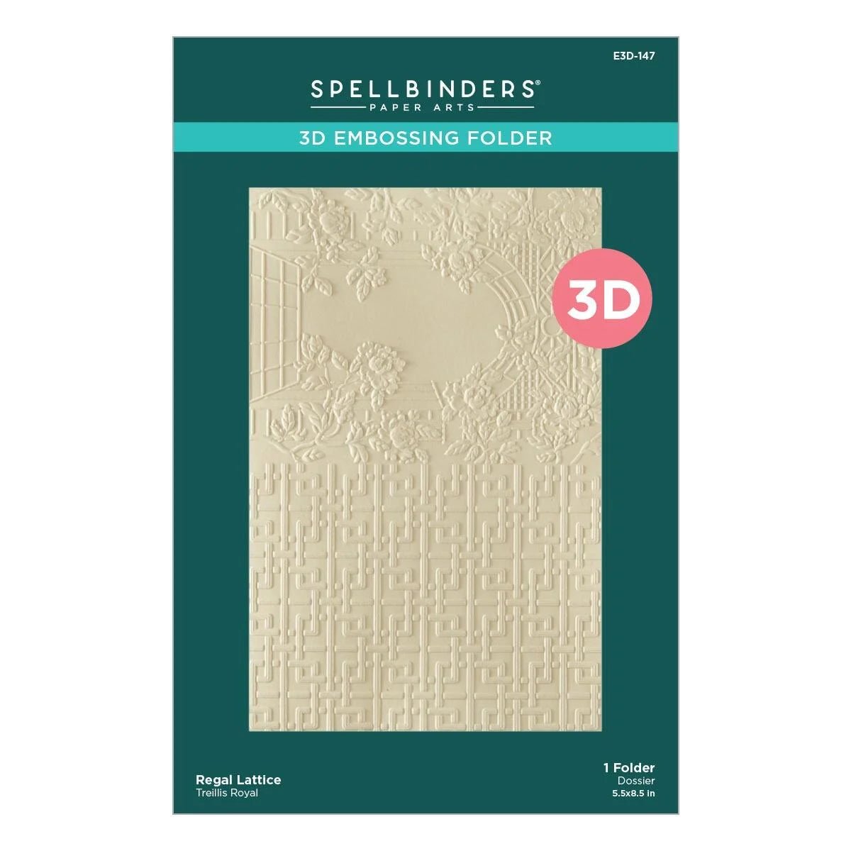 Spellbinders Regal Reflections Dies 3D Folder Stamp Bundle for Cards - Home-Crafts