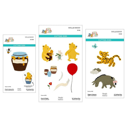 Spellbinders Say Cheese Classic Pooh Die Bundle Hunny Pot Piglet Tigger Eeyore - Home-Crafts