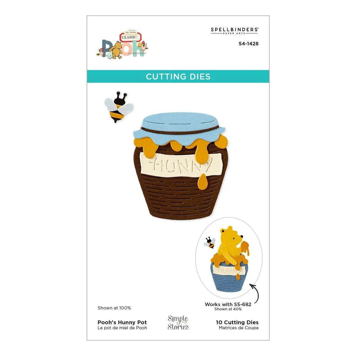 Spellbinders Say Cheese Classic Pooh Die Bundle Hunny Pot Piglet Tigger Eeyore - Home-Crafts