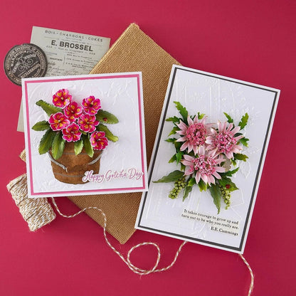 Spellbinders Serenity Garden Die Bundle Primrose Foliage Astrantia Ladybugs - Home-Crafts
