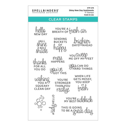 Spellbinders Shiny New Day Bundle Petal Fresh Dies Embossing Folder Stamps - Home-Crafts