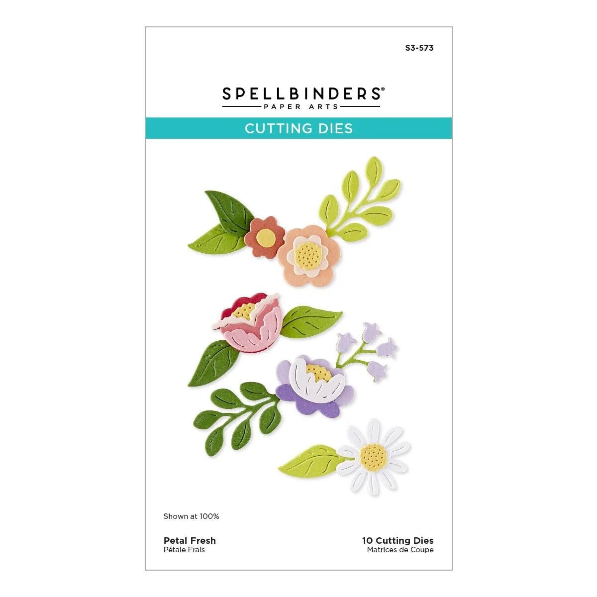 Spellbinders Shiny New Day Bundle Petal Fresh Dies Embossing Folder Stamps - Home-Crafts