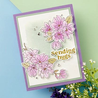 Spellbinders Spring Magnolias Press Plate & Die Set