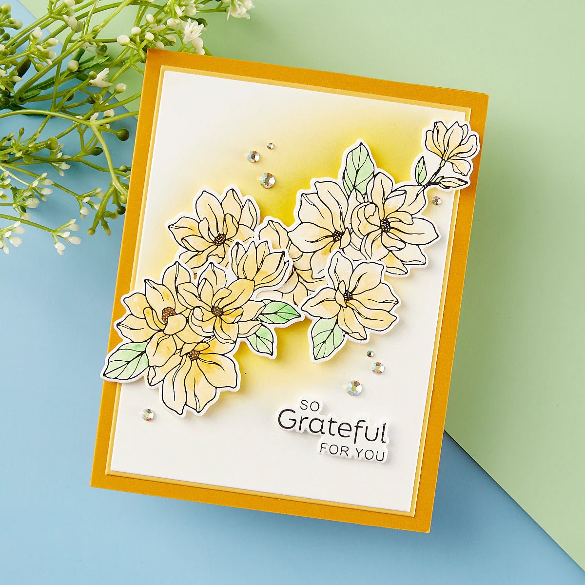 Spellbinders Spring Magnolias Press Plate & Die Set