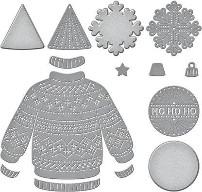 Spellbinders Stitched Christmas Sweater Etched Die Set