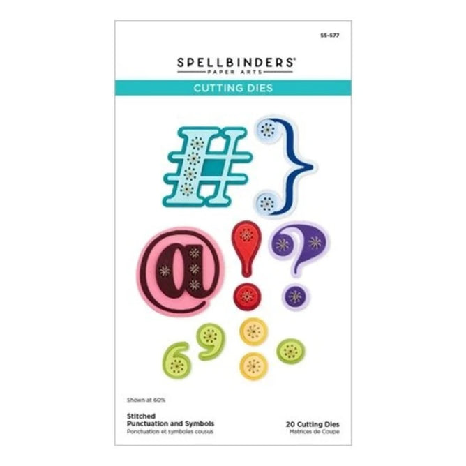 Spellbinders Stitched Numbers Punctuation Symbols Bundle - Stitched Numbers Plus Collection