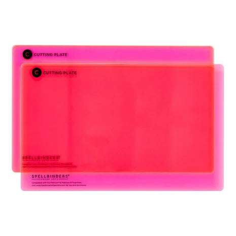 2 x Spellbinders Polycarbonate Universal Plate System Pink Extended C Cutting Plates