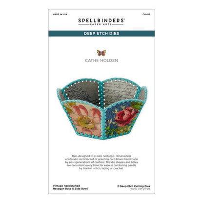 Spellbinders  Vintage Handcrafted Bowl- Christmas Flea Market Finds