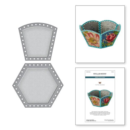 Spellbinders  Vintage Handcrafted Bowl- Christmas Flea Market Finds