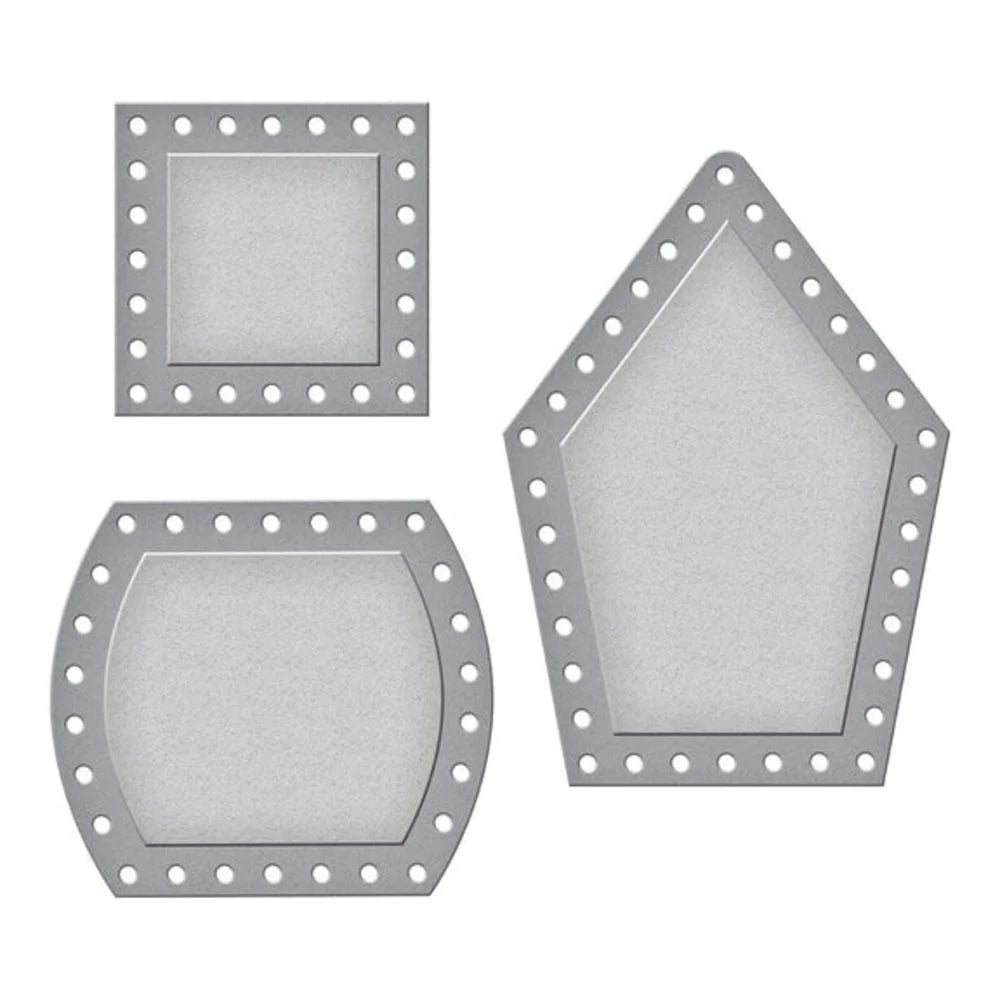 Spellbinders Vintage Handcrafted Square Base and Sides Bowl Deep Etched Dies