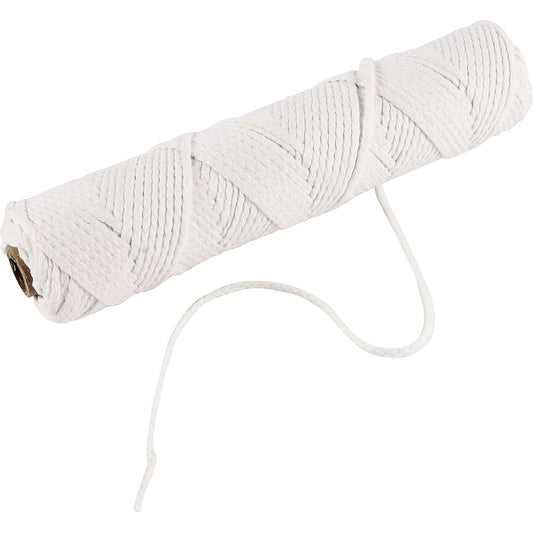 Stearin Candle Wick Spool - 80m Flat Cotton Wick for 50 - 70mm Molded Candles - Home - Crafts