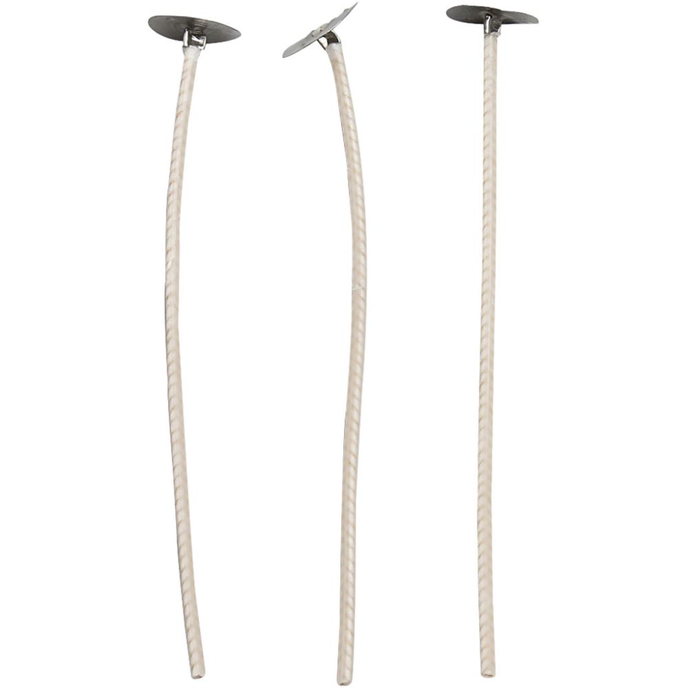 Stearin Candle Wicks 3 - Pack - Flat Cotton Wicks for 50 - 70mm Molded Candles (100g) - Home - Crafts