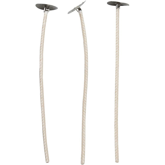 Stearin Candle Wicks 3 - Pack - Flat Cotton Wicks for 50 - 70mm Molded Candles (100g) - Home - Crafts
