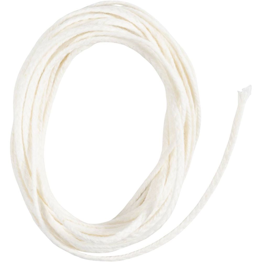 Stearin Candle Wicks - 3m Flat Cotton Spool for 50 - 70mm Molded Candles - Home - Crafts