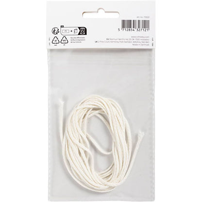 Stearin Candle Wicks - 3m Flat Cotton Spool for 50 - 70mm Molded Candles - Home - Crafts